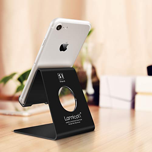 Cell Phone Stand, Lamicall S1 Dock : Cradle, Holder, Stand For Switch, all Android Smartphone, iPhone 6 6s 7 Plus 5 5s 5c charging, Accessories Desk - Black
