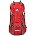 Produktbild WDS FK0395 Faltbarer Rucksack mit Regenschutz, 60 l, Rot