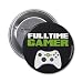 Produktbild Ansteck-Button, Aufschrift: Full Time Gamer (Vollzeit-Gamer), 38 mm