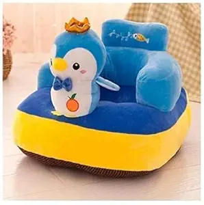 SUMITER Enterprises Cotton Stylish Penguin Baby Soft Plush Cushion Baby Sofa for Children (Blue)