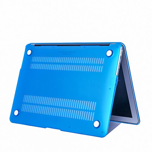 MacBook White 13” Hülle, DWaybox Frosted Rubberized Ultra Slim Hard Shell Hülle Schutzhülle für MacBook White 13-Inch A1342 / 207 / 516 (Azure Blue) - 3