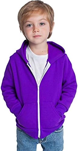 Kids Boys Girls Hoodie Coat Jacket Sweatshirt Tops Clothes Hoodies Unisex Jackets Zipper Purple 9-10