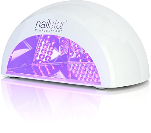NailStar® Professioneller LED-Nageltrockner mit UV Nagellampe für Shellac und Gelnagellack Lichthärtegerät mit Timer, Tragbares Härtungsgerät für Maniküre, Aushärtungslampe für Fingernägel – weiß - 2