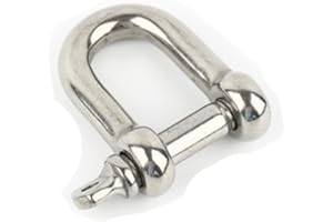MACHSWON D Grillo M16 Heavy Duty 304 in acciaio inox D Ring Grillo utilizzato per il collegamento rapido di catene e funi metalliche, struttura pesante, riciclaggio del veicolo, trasporto Grillo Lock