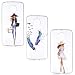Produktbild KANTAS 3X Weich Silikon Schutzhülle für Moto G5S Transparent Klar Gummi Gel Back Cover Durchsichtig Ultra Slim Hülle Handyhülle für Lenovo Moto G5S, Feder Cooles Mädchen