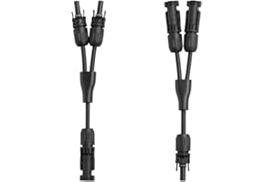 Anker SOLIX Y-Kabel für Solarpanels, 1 Paar Solarpanel-Kabel Y-Stecker, für parallele Photovoltaik-Verbindung, Solarpanel-Anschlüsse, Photovoltaikan-Schlüsse, Solarladekabel Y-Splitter