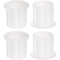 QUARKZMAN 4 Stück Geflanscht Hülse Lager 16mm Bohrung 18mm AD 23mm Länge Nylon Buchsen für Welle Grau