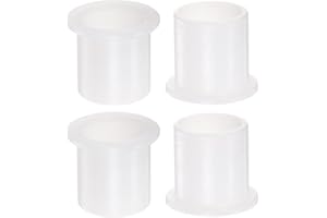 QUARKZMAN 4pz Flangiato Manicotto Cuscinetti 20mm Foro 24mm OD 26mm Lunghezza Nylon Boccole per Albero Bianco