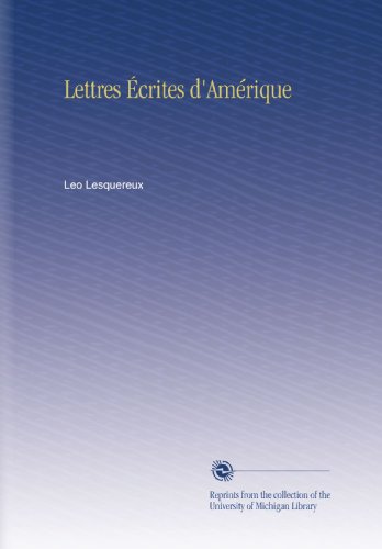 Lettres Écrites d'Amérique