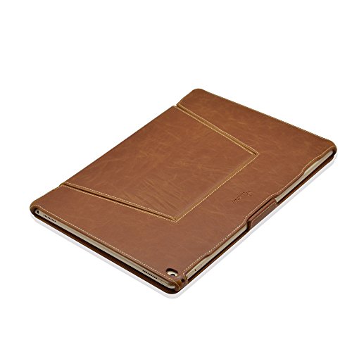 MANNA Schutzh  lle f  r Apple iPad 12 9  2017  und iPad Pro 12     Kunstleder  braun   EasyStand   Autosleep-Funktion