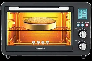 (Renewed) Philips HD6976/00 36-Liter Digital Oven Toaster Grill, 2000W, with Opti Temp Technology, Temperature control, Convection Mode, 7-level browning function & preset Indian Menus