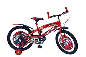 RAW BICYCLES 20T Sports BMX Single Speed Kids Bicycle/Cycle for 7 to 10 Years Boys & Girls Semi Assembled Tyre and Tube with Training Wheels