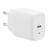 Amazon Basics - Caricabatterie USB-C da parete a 1 porta da 30 W, GaN, per tablet e telefoni cellulari con alimentazione, bia