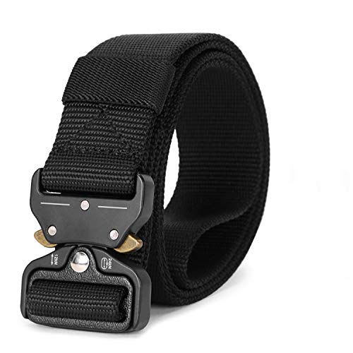 Tactical Heavy Duty Belt JASGOOD Men Military Webbing Belt 1.5” Quick-Release Riggers Web Belt wit