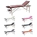 Produktbild H-ROOT 3 Zonen Massagetisch Tragbares Leichtes Deluxe Couch Bett Sockel Therapie Tatoo Salon Reiki Healing Schwedische Massage mit Freirer Tragetasche (186cm x 60cm x 62-83cm, Rotwein) …