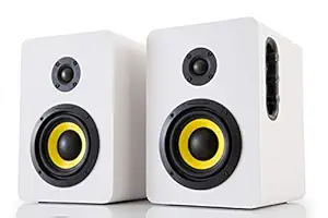 Thonet & Vander Vertrag Bookshelf Speakers Pair, German Engineering, Best for Tv, Computer, Home Theatre, Bluetooth 4.1, Extra Bass, 230 Watts, (White)