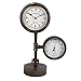 Produktbild Standuhr Metall Uhrwerk Dekouhr Nostalgie Hydrometer Thermometer Wasseruhr Wasserrohr Design -grau schwarz rost . Von Haus der Herzen®