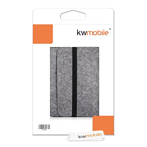 kwmobile Laptoptasche Filz Sleeve für 12,5″ 13″ 13,3″ Laptop / Ultrabook – Notebook Tasche Schutzhülle Laptop Case Hülle in Grau mit Innentaschen Innenmaße: ca. 34,5 x 26 cm - 7