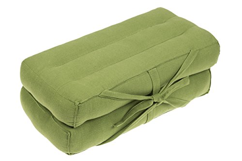 Faltbares Sitzkissen 40×40 für Entspannung, Meditation oder Yoga (farngrün) - 2