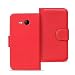 Produktbild HTC One Mini 2, M8 Mini Bookstyle Hülle, Conie Mobile PU Leder Schutzhülle Handytasche Bookcase Tasche Premium Klapphülle in Rot