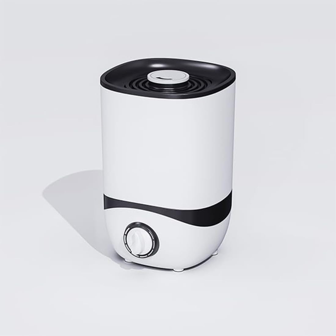 Ssanvi Cool Mist Humidifier, 2.0L Humidifiers for Bedroom and Baby Nursery, Small Quiet Air Humidifier, Ultrasonic, 360Â° Nozzle, Auto Shut-Off, (Black & White) v