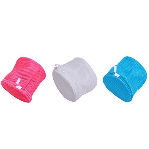 Lalang Wäschesack, Wäschenetz Wäschebeutel mit Reißverschluss Ideal für BH Waschbeutel, Unterwäsche, Socken, Strumpfhosen, Babysachen (Weiß) - 4