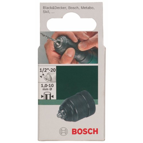 Bosch 2609255703 DIY Schnellspannbohrfutter 1-10, 1/2 Zoll-20, Spannkraftsicherung (1) - 2