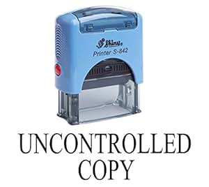 Printtoo UNCONTROLLED COPY Self Inking Rubber Stamp Office Stationary ...