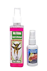 Holy Krishna Budgies Litter Spray, 200 ml + Sanitizer 60 Ml