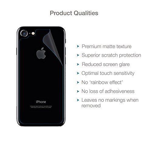 [2-Pack] Apple iPhone 8 / iPhone 7 Back (Rear) Screen Protector,
MediaDevil Magicscreen Matte Clear (Anti-Glare) Edition - (2 x Back
Protectors)