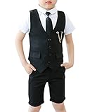 Paquete incluido:1*Chaleco + 1*Camisa + 1*Pantalones cortos+ 1*Corbata