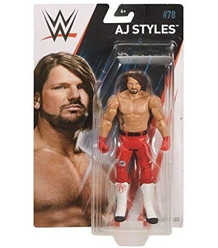 WWE AJ Styles Basic Series #103 Figura De Acción En Escala De 6 Pulgadas Con Articulación Y Engranaje De Anillo