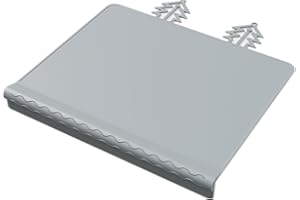 IYYI Tovaglietta in silicone con bordo protettivo per la dentizione e fermo antiversamento - Lavabile in lavastoviglie, tappetino antiscivolo con ventosa per neonati, bambini piccoli e bambini (Light Grey)