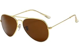 iceBoo Sunglasses pilot style Gold, Black, Copper or Silver Metal frame, Unisex UV 400 vintage Retro