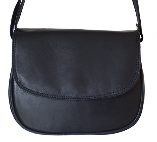 Women's Navy Blue Leather Shoulder Bag