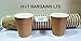 Price comparison product image 100 x Kraft 12oz Ripple 3 Ply Disposable Paper Cups for Tea Coffee Hot Drinks