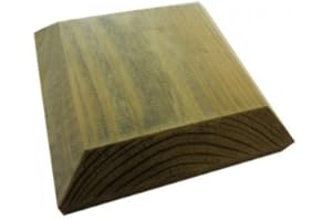 BIRKDALE 100mm Square Green Treated Wood Decking Fence Post Cap for 3" (75mm) posts