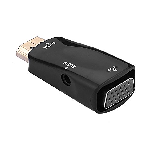 SIENOC HDMI Stecker zu to VGA+Audio Kabel Konverter Adapter für Full HD HDMI auf VGA Adapter inkl. Audio-Übertragung (Line out) | Konverterkabel | bis zu 1080p / HDTV Unterstützung | digital zu analog | in Schwarz - 3