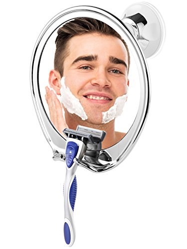 Miusco Fogless Duschspiegel Mit Eingebautem Halter Für Rasierer, Flexiblem Rotationsarm, Leistungsfähiger Saugnapfhalterung, Chrom, Rund - 4