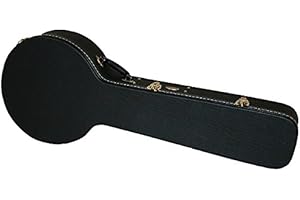 EDELMANN Mallette de rangement pour banjo avec noyau en bois et cuir Noir