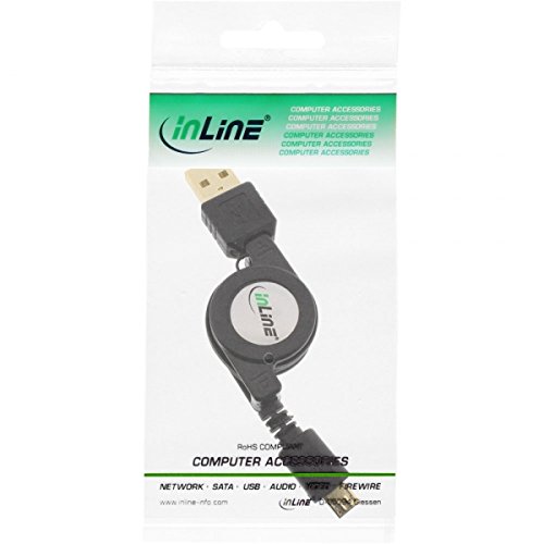 InLine Micro-USB 2.0 Roll-Kabel – USB-A Stecker an Micro-B Stecker – 0,75m, 31707R - 4