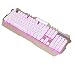 Produktbild Ajazz Gaming-Tastatur, 104 Tasten, kabelgebunden, wasserfest, Metall-Terrassendiele, 7 Farben, Hintergrundbeleuchtung, ergonomisch, mit Smartphone-Halterung