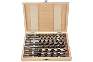 EJOYOUS Broca para madera helicoidal 8 piezas, broca de madera, gran tamaño, broca en espiral, de madera, herramienta de perforación de acero al carbono, para azulejos de madera, porcelana de vidrio cerámico,