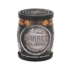 MAXEX Airpro Barrel Max Car Gel Perfume and Air Freshener - French Oak - Woody & Floral Fragrance (160g), 100 Days Life, Multicolor