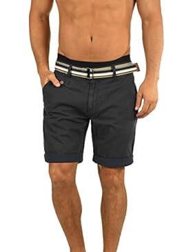 INDICODE Castro Herren Chinoshorts Shorts kurze Hose mit Gürtel