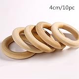 Wooden Teether Rings Baby Teether Spielzeug Natural Unfertige Diy Ahorn Ring Baby Greifen Spielzeug