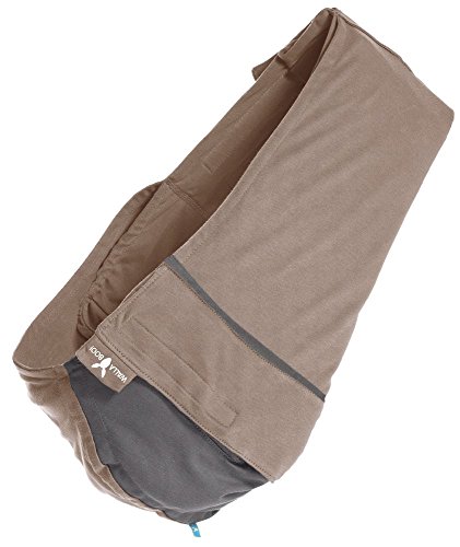 Wallaboo Baby sling Connection, Easy Adjustable and Ergonomic, Newborn and Up, 100% Cotton, Taupe / Grey