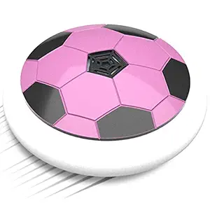 USB Rechargeable Battery Powered Hover Football Indoor Floating Hoverball Soccer | Air Football Pro | Original Made in India Fun Toy for Boys and Kids (Magenta)