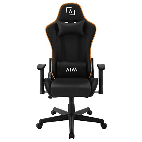 AIM silla gaming profesional, iluminación DNA RGB, reclinable 180º