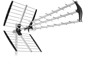 ANFEL NEW! Antenna 45 elementi per Digitale Terrestre/Mediaset/Rai/DVB-T2 - Dipolo con filtro LTE/4G 5G incorporato - Pronta all'uso in soli 5 secondi